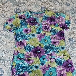 Multi Colored XS Scrub Top